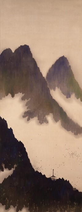 横山大観《群鴉》明治42 年頃（1909 ）福井県立美術館蔵